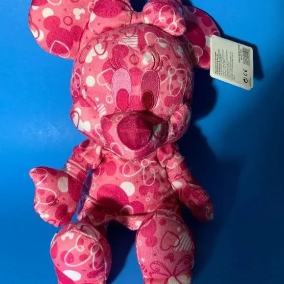 Disney Parks Pink Minnie Mouse Hearts Bows Plush - Picture 6 of 8